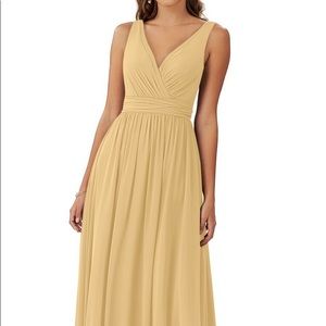 Size 6 azazie gold bridesmaid dress